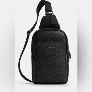 COACH Backpack Crossbody bag Genuine Leather Travel Bag